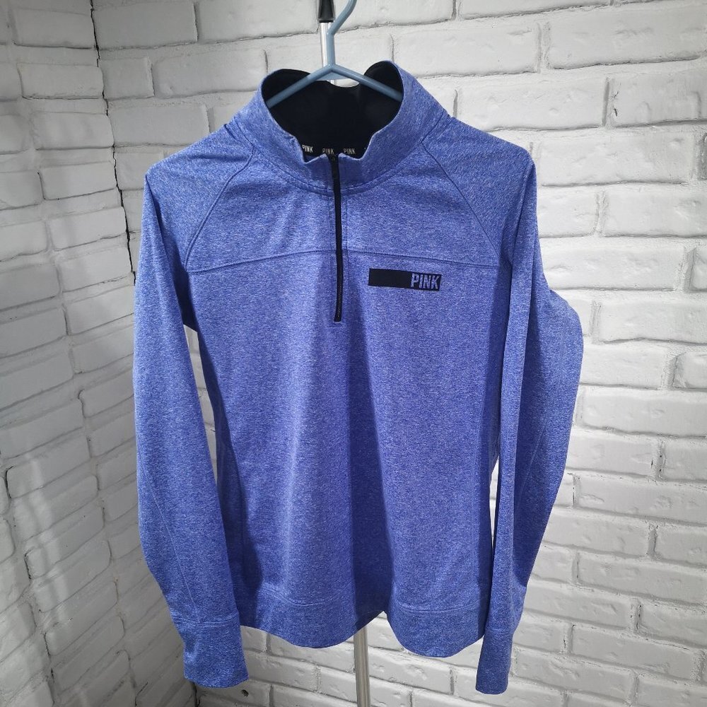 Pink Victoria's Secret Ladies Size Large Purple 1/4 Zip Fleece Lined Pullover